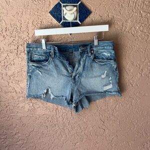 Blank NYC Light Blue Distressed Jean Shorts